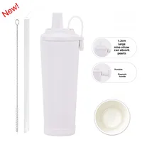 The New 830ml Ceramic Coating Liner Stainless Steel Suction Tube Cup Can Absorb Pearl Portable Magnetic Handle Thermos Cup sku image 12