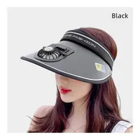 Summer New Fan Hat Sunshade Sunscreen Usb Charging Face-covering Women's Outdoor Empty Top Large Eaves Sun Hat Spot main image 2