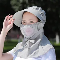 Sun Hat Women's Face Cover With Fan Summer Electric Car Riding Big Riding Neck Protection Driving Sun Hat main image 2