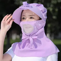 Sun Hat Women's Face Cover With Fan Summer Electric Car Riding Big Riding Neck Protection Driving Sun Hat main image 3