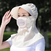 Sun Hat Women's Face Cover With Fan Summer Electric Car Riding Big Riding Neck Protection Driving Sun Hat main image 4