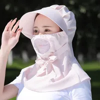 Sun Hat Women's Face Cover With Fan Summer Electric Car Riding Big Riding Neck Protection Driving Sun Hat main image 5
