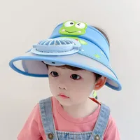 Children's Hat With Fan Summer Outdoor Anti-UV Air Top Hat Sunshade Sun Hat For Boys And Girls sku image 1