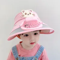 Children's Hat With Fan Summer Outdoor Anti-UV Air Top Hat Sunshade Sun Hat For Boys And Girls sku image 2