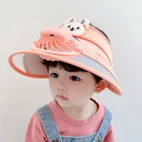 Children's Hat With Fan Summer Outdoor Anti-UV Air Top Hat Sunshade Sun Hat For Boys And Girls sku image 3