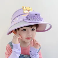 Children's Hat With Fan Summer Outdoor Anti-UV Air Top Hat Sunshade Sun Hat For Boys And Girls sku image 5