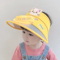 Children's Hat With Fan Summer Outdoor Anti-UV Air Top Hat Sunshade Sun Hat For Boys And Girls sku image 6