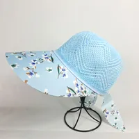 Summer Hat Sunscreen Hat Big Brimmed Mother Mother-in-law Middle-aged Hat Travel Cycling Sunshade Breathable Sun Hat sku image 2