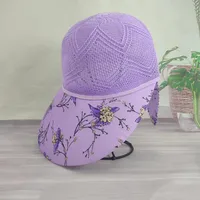 Summer Hat Sunscreen Hat Big Brimmed Mother Mother-in-law Middle-aged Hat Travel Cycling Sunshade Breathable Sun Hat sku image 5