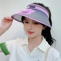 Rechargeable Fan Sun Hat Women's Summer Outdoor Travel Anti-UV Large Rim Sunshade Empty Top Sunscreen Hat main image 5