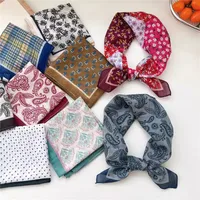 New Style Vintage Floral Small Square Scarf Women's  New Style Cotton And Linen Headscarf Hair Belt Strap Decorative Scarf All-match Scarf main image 4