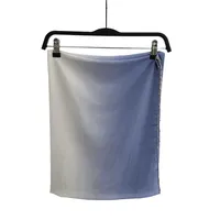 Live  Gradient Pearl Chiffon Stitched Metal Bead Chain Long Scarf Hui Scarf Malay Middle East Headscarf sku image 10
