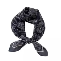 New Style Vintage Floral Small Square Scarf Women's  New Style Cotton And Linen Headscarf Hair Belt Strap Decorative Scarf All-match Scarf main image 5
