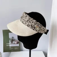 New Official Website With Empty Top Hat Children's Summer Sunscreen Cap Mixed Color Breathable Hairband PP Brim Sun Hat main image 3