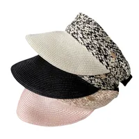 New Official Website With Empty Top Hat Children's Summer Sunscreen Cap Mixed Color Breathable Hairband PP Brim Sun Hat main image 5