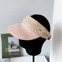New Official Website With Empty Top Hat Children's Summer Sunscreen Cap Mixed Color Breathable Hairband PP Brim Sun Hat sku image 4