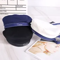 Sailor Dance Sailor Hat Beret Uniform Cap Navigator Hat Stage Performance Letter Hat main image 3
