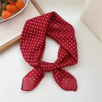 New Style Vintage Floral Small Square Scarf Women's  New Style Cotton And Linen Headscarf Hair Belt Strap Decorative Scarf All-match Scarf sku image 6