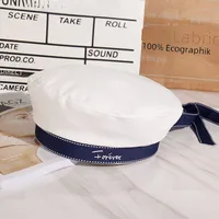 Sailor Dance Sailor Hat Beret Uniform Cap Navigator Hat Stage Performance Letter Hat main image 4
