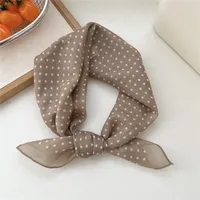 New Style Vintage Floral Small Square Scarf Women's  New Style Cotton And Linen Headscarf Hair Belt Strap Decorative Scarf All-match Scarf sku image 8