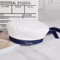 Sailor Dance Sailor Hat Beret Uniform Cap Navigator Hat Stage Performance Letter Hat sku image 2