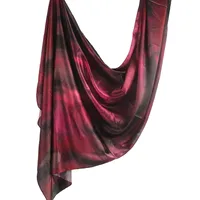 Hot Sale Silk Printed Turban Ethnic Shawl High Grade Marble Printed Ethnic Scarf Shawl sku image 6