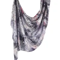 Hot Sale Silk Printed Turban Ethnic Shawl High Grade Marble Printed Ethnic Scarf Shawl sku image 26