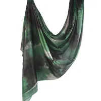 Hot Sale Silk Printed Turban Ethnic Shawl High Grade Marble Printed Ethnic Scarf Shawl sku image 29
