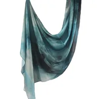 Hot Sale Silk Printed Turban Ethnic Shawl High Grade Marble Printed Ethnic Scarf Shawl sku image 31