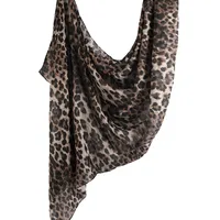 New Watercolor Series Satin Polyester Cotton Shawl Printed Scarf Ethnic Scarf Women Scarf 180*80 sku image 12