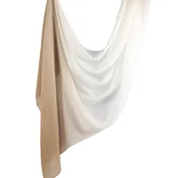 New Watercolor Series Satin Polyester Cotton Shawl Printed Scarf Ethnic Scarf Women Scarf 180*80 sku image 18