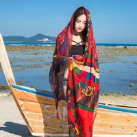 Autumn And Winter New Bohemian Ethnic Style Tassel Cotton And Linen Scarf Women's Travel Sunscreen Shawl main image 4
