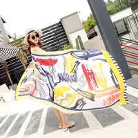 Autumn And Winter New Bohemian Ethnic Style Tassel Cotton And Linen Scarf Women's Travel Sunscreen Shawl main image 5
