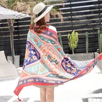 Autumn And Winter New Bohemian Ethnic Style Tassel Cotton And Linen Scarf Women's Travel Sunscreen Shawl main image 6