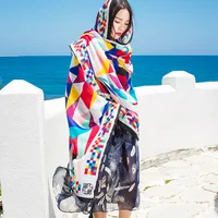 Autumn And Winter New Bohemian Ethnic Style Tassel Cotton And Linen Scarf Women's Travel Sunscreen Shawl sku image 31