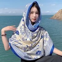 Autumn And Winter New Bohemian Ethnic Style Tassel Cotton And Linen Scarf Women's Travel Sunscreen Shawl sku image 24