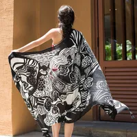 Autumn And Winter New Bohemian Ethnic Style Tassel Cotton And Linen Scarf Women's Travel Sunscreen Shawl sku image 30