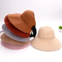 Straw Hat Women's Summer New-style Sunscreen Empty-top Sunshade Hat Beach Travel Roll Hat UV-resistant Face-shading Sun Hat main image 4
