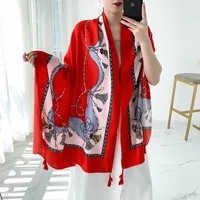 Autumn And Winter New Bohemian Ethnic Style Tassel Cotton And Linen Scarf Women's Travel Sunscreen Shawl sku image 38