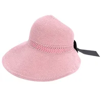 Straw Hat Women's Summer New-style Sunscreen Empty-top Sunshade Hat Beach Travel Roll Hat UV-resistant Face-shading Sun Hat main image 5