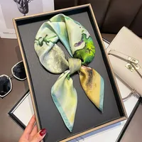70 Spring Popular Commuter Square Scarf Fashionable Artificial Silk Scarf Trendy Women's All-match Fashionable High-grade Square Scarf Wholesale main image 1