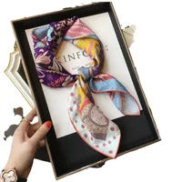 70 Spring Popular Commuter Square Scarf Fashionable Artificial Silk Scarf Trendy Women's All-match Fashionable High-grade Square Scarf Wholesale main image 4