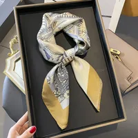 70 Spring Popular Commuter Square Scarf Fashionable Artificial Silk Scarf Trendy Women's All-match Fashionable High-grade Square Scarf Wholesale sku image 4