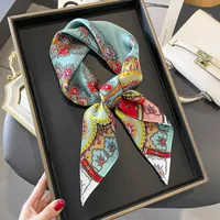 70 Spring Popular Commuter Square Scarf Fashionable Artificial Silk Scarf Trendy Women's All-match Fashionable High-grade Square Scarf Wholesale sku image 6