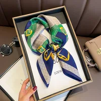 70 Spring Popular Commuter Square Scarf Fashionable Artificial Silk Scarf Trendy Women's All-match Fashionable High-grade Square Scarf Wholesale sku image 23