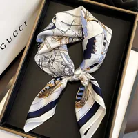 70 Spring Popular Commuter Square Scarf Fashionable Artificial Silk Scarf Trendy Women's All-match Fashionable High-grade Square Scarf Wholesale sku image 31