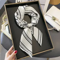 70 Spring Popular Commuter Square Scarf Fashionable Artificial Silk Scarf Trendy Women's All-match Fashionable High-grade Square Scarf Wholesale sku image 10
