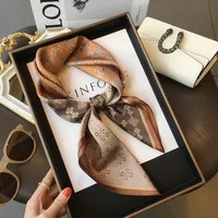 70 Spring Popular Commuter Square Scarf Fashionable Artificial Silk Scarf Trendy Women's All-match Fashionable High-grade Square Scarf Wholesale sku image 51