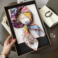 70 Spring Popular Commuter Square Scarf Fashionable Artificial Silk Scarf Trendy Women's All-match Fashionable High-grade Square Scarf Wholesale sku image 54