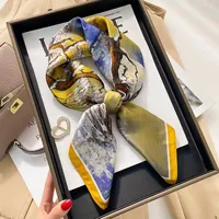 70 Spring Popular Commuter Square Scarf Fashionable Artificial Silk Scarf Trendy Women's All-match Fashionable High-grade Square Scarf Wholesale sku image 58